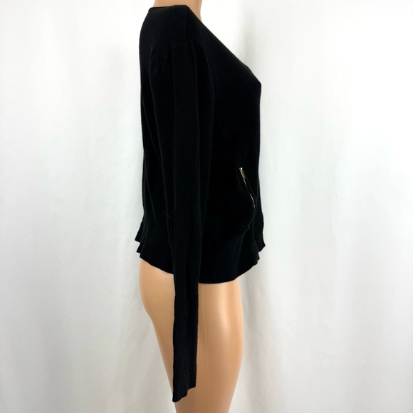 7th Avenue Design Studio Women's XL Black Asymmetrical Zip Sweater Jacket Career - Picture 5 of 12